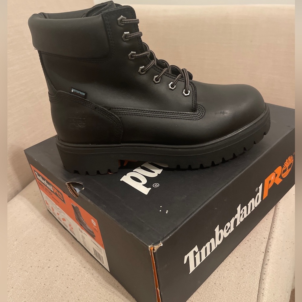 Timberland PRO Men's Black 6 Inch Steel Toe Boot (NEW) US Size 10.5 Wide